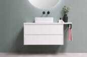 white wooden cabinet with mirror
