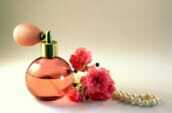 bottle, perfume, roses