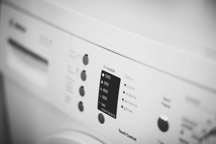 洗濯機の操作部の画像