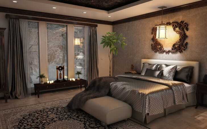 きれいな寝室の写真