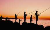 釣りをする人の写真