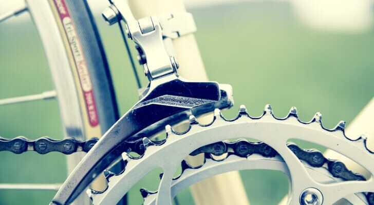 自転車のチェーンの写真