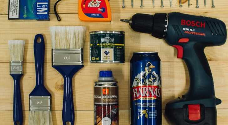 電動ドライバーなどDIYグッズの写真