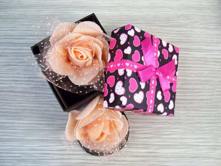 box, rose, gift